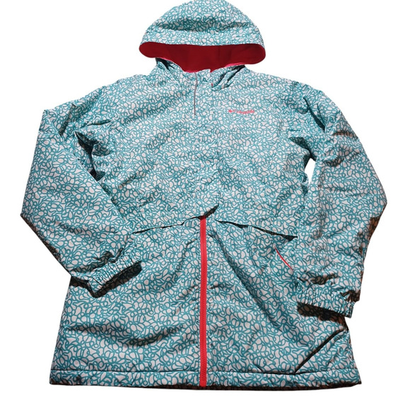 Columbia Thermal Coil Outgrown System Winter Jacket Youth Neon Blue Pink XL